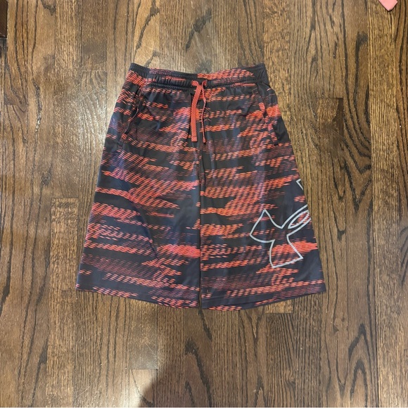 Under Armour Black and Orange Athletic Shorts - Picture 1 of 7